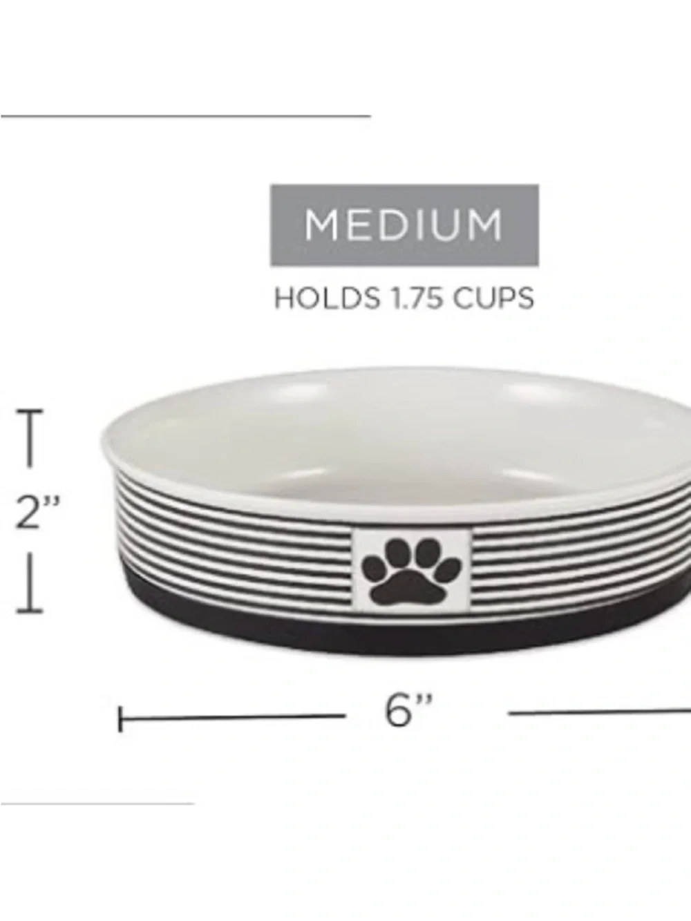 🆕-Bone Dry- Ceramic Pet Bowl for Dogs & Cats. French Blue 6'x 2